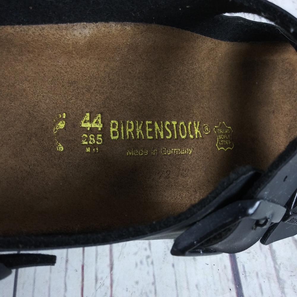 Birkenstock Milano Sandals Shoes Mens 44 Size 11 Brown Leather Slingback 3 Strap - Picture 9 of 13